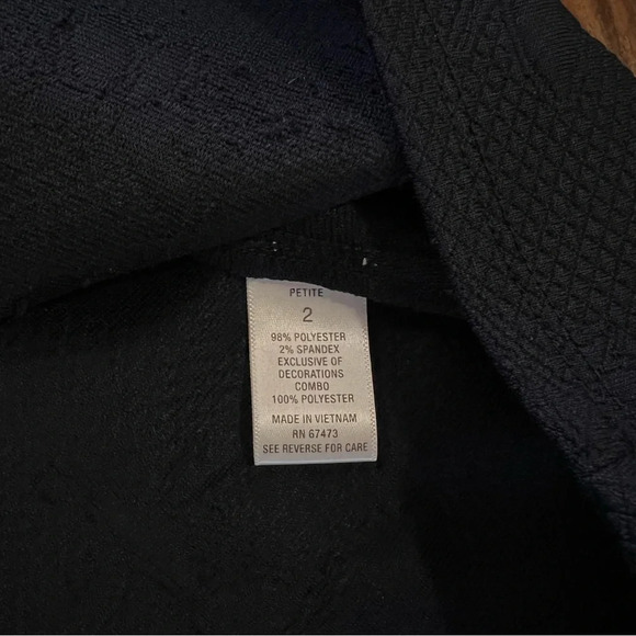 NWOT Roz & Ali Navy Blue A-Line Swing Dress size 2 Petite - Picture 5 of 10